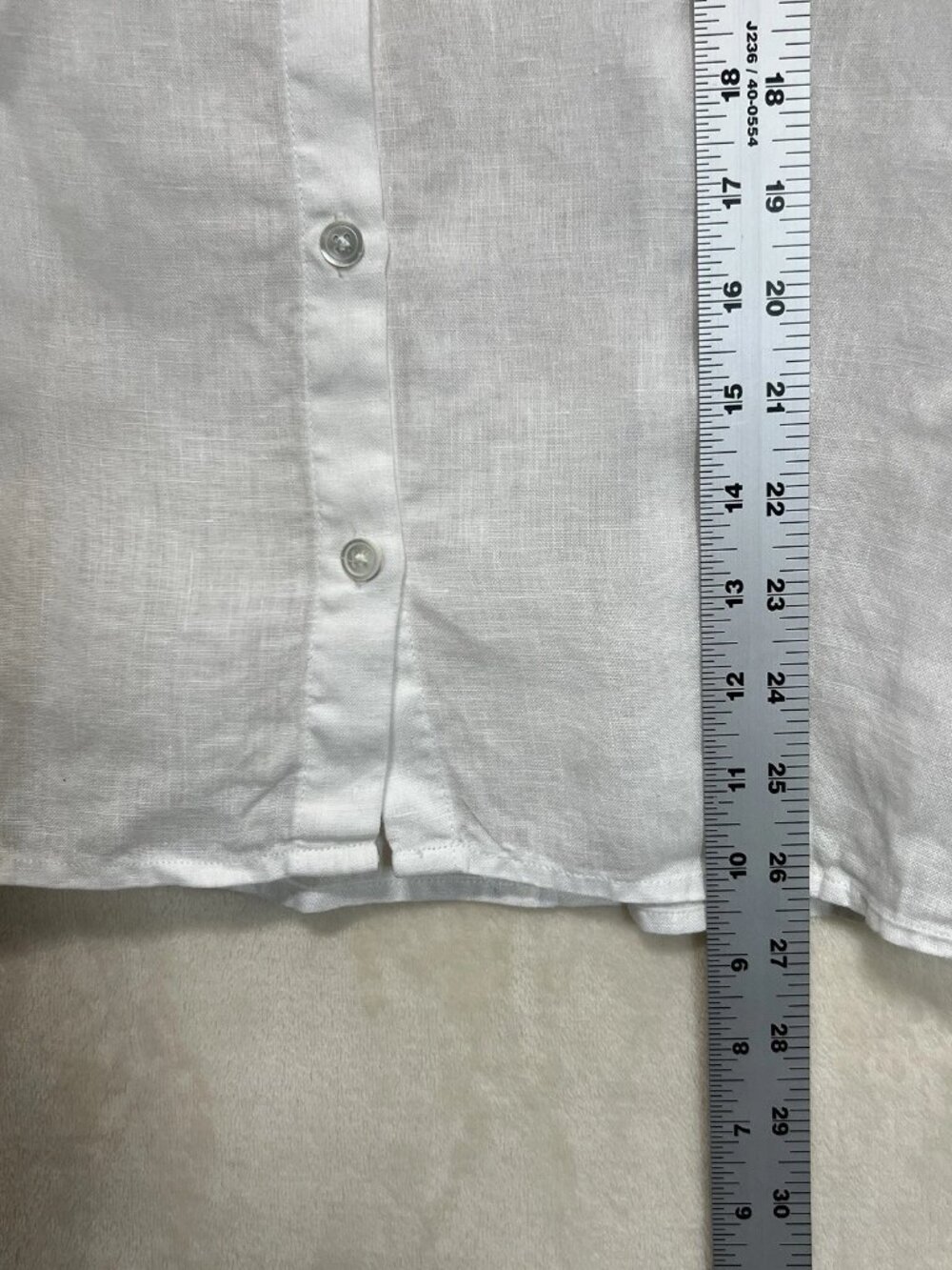 J Jill Love Linen Top Women’s M White Long Sleeve Button Up Beach Resort Cruise - Picture 6 of 9